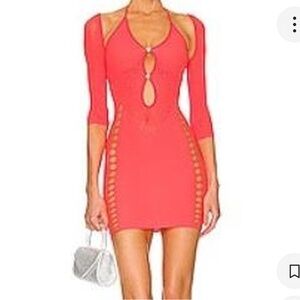 POSTER GIRL Vibrant Red Cut-Out Mini Dress